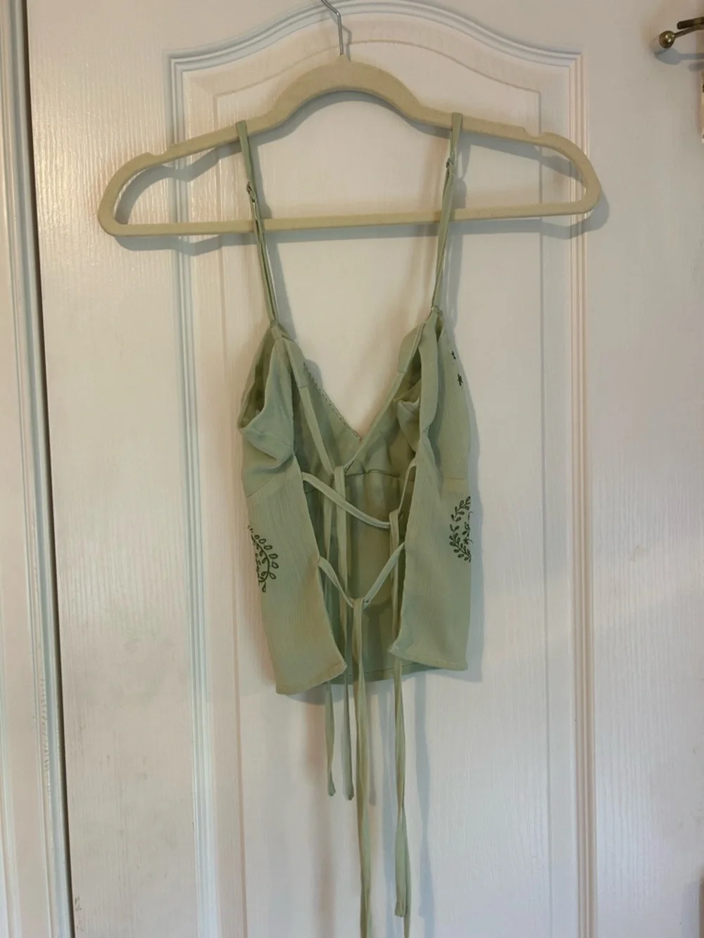 Princess Polly Sage Green Embroidered Spaghetti Strap Skirt Set - Picture 4 of 9